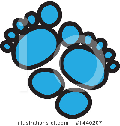 Foot Prints Clipart #1440207 by ColorMagic