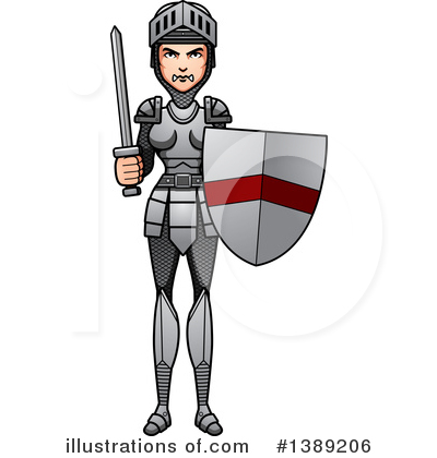 Royalty-Free (RF) Female Knight Clipart Illustration by Cory Thoman - Stock Sample #1389206