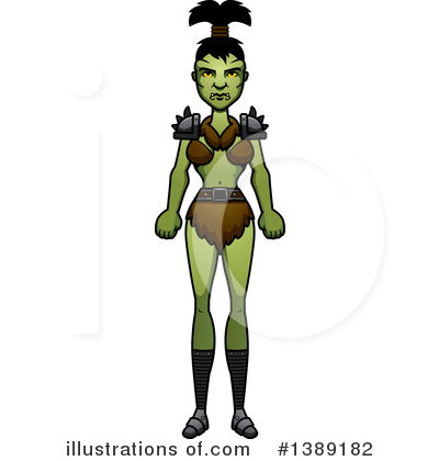 Female Orc Clipart #1389182 by Cory Thoman
