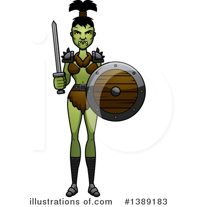 Female Orc Clipart #1389183 by Cory Thoman