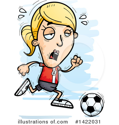 Royalty-Free (RF) Female Soccer Player Clipart Illustration by Cory Thoman - Stock Sample #1422031