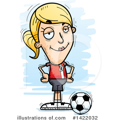 Female Soccer Player Clipart #1422032 by Cory Thoman