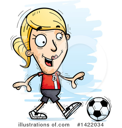 Female Soccer Player Clipart #1422034 by Cory Thoman