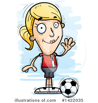 Royalty-Free (RF) Female Soccer Player Clipart Illustration by Cory Thoman - Stock Sample #1422035