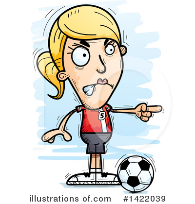 Royalty-Free (RF) Female Soccer Player Clipart Illustration by Cory Thoman - Stock Sample #1422039