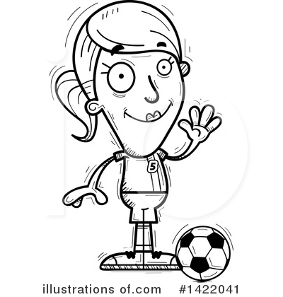 Royalty-Free (RF) Female Soccer Player Clipart Illustration by Cory Thoman - Stock Sample #1422041