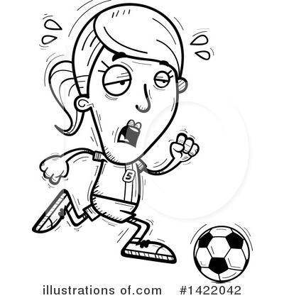 Royalty-Free (RF) Female Soccer Player Clipart Illustration by Cory Thoman - Stock Sample #1422042