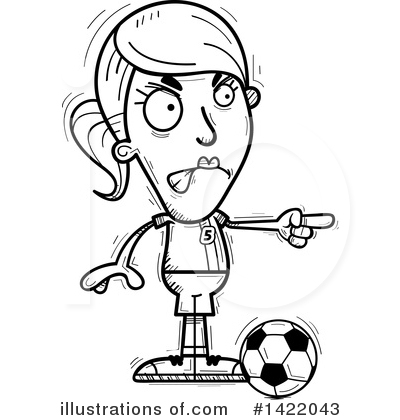 Royalty-Free (RF) Female Soccer Player Clipart Illustration by Cory Thoman - Stock Sample #1422043