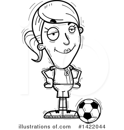 Royalty-Free (RF) Female Soccer Player Clipart Illustration by Cory Thoman - Stock Sample #1422044