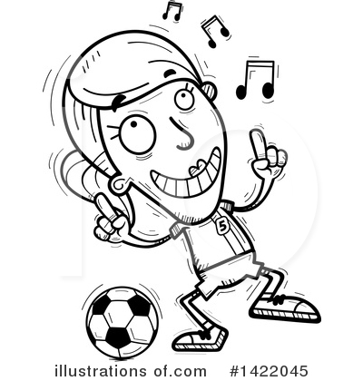 Royalty-Free (RF) Female Soccer Player Clipart Illustration by Cory Thoman - Stock Sample #1422045