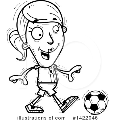 Royalty-Free (RF) Female Soccer Player Clipart Illustration by Cory Thoman - Stock Sample #1422046