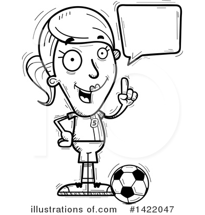 Royalty-Free (RF) Female Soccer Player Clipart Illustration by Cory Thoman - Stock Sample #1422047