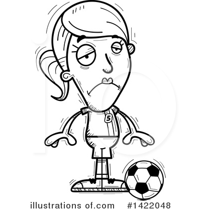 Royalty-Free (RF) Female Soccer Player Clipart Illustration by Cory Thoman - Stock Sample #1422048