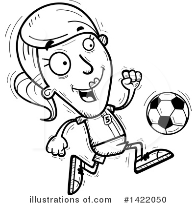 Royalty-Free (RF) Female Soccer Player Clipart Illustration by Cory Thoman - Stock Sample #1422050