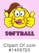 Female Softball Clipart #1409720 by Hit Toon