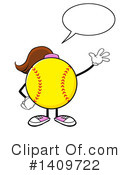 Female Softball Clipart #1409722 by Hit Toon