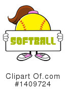 Female Softball Clipart #1409724 by Hit Toon