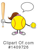 Female Softball Clipart #1409726 by Hit Toon