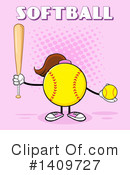 Female Softball Clipart #1409727 by Hit Toon