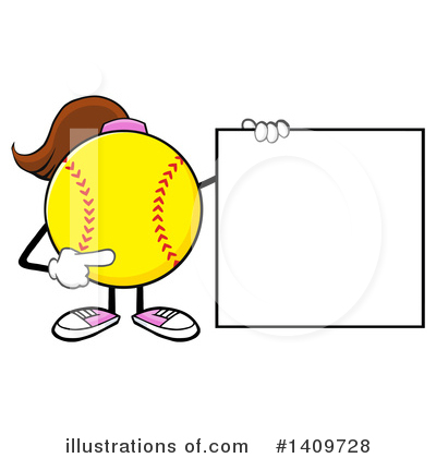 Royalty-Free (RF) Female Softball Clipart Illustration by Hit Toon - Stock Sample #1409728