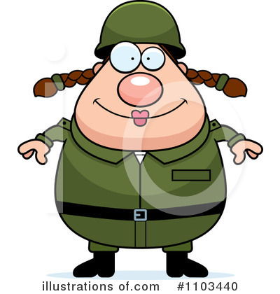 Royalty-Free (RF) Female Soldier Clipart Illustration by Cory Thoman - Stock Sample #1103440