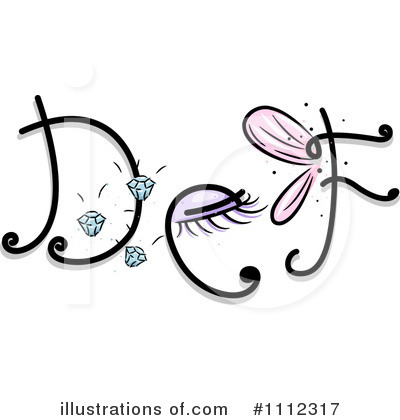 Royalty-Free (RF) Feminine Letters Clipart Illustration by BNP Design Studio - Stock Sample #1112317