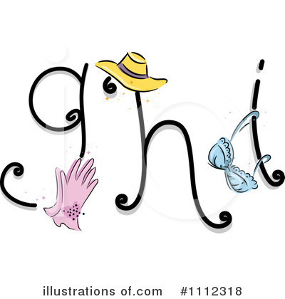 Royalty-Free (RF) Feminine Letters Clipart Illustration by BNP Design Studio - Stock Sample #1112318