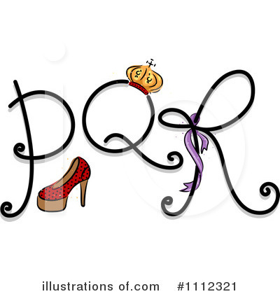 Royalty-Free (RF) Feminine Letters Clipart Illustration by BNP Design Studio - Stock Sample #1112321