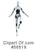 Femme Robot Character Clipart #56519 by Julos