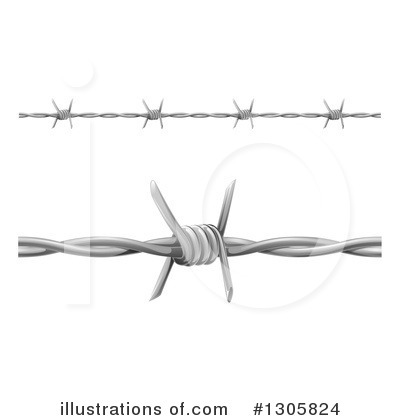 Barbwire Clipart #1305824 by AtStockIllustration