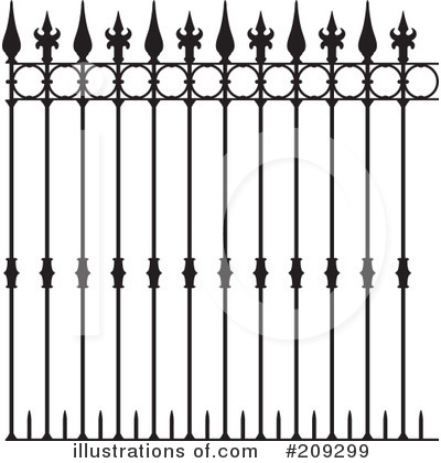 Royalty-Free (RF) Fence Clipart Illustration by Frisko - Stock Sample #209299