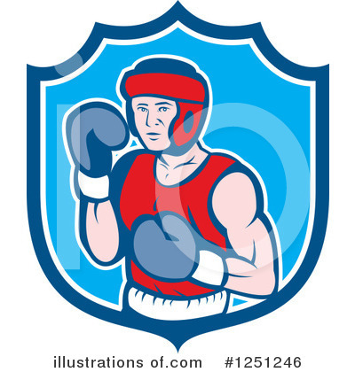 Royalty-Free (RF) Fighter Clipart Illustration by patrimonio - Stock Sample #1251246