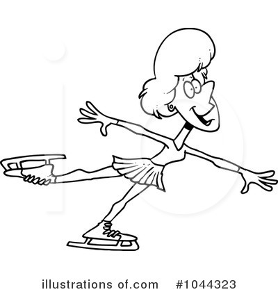 Royalty-Free (RF) Figure Skating Clipart Illustration by toonaday - Stock Sample #1044323