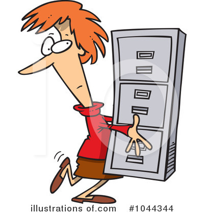 Filing Cabinet Clipart #1044344 by toonaday