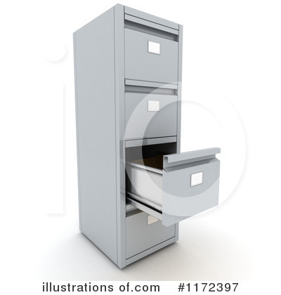 Royalty-Free (RF) Filing Cabinet Clipart Illustration by KJ Pargeter - Stock Sample #1172397