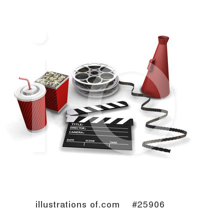 Royalty-Free (RF) Film Industry Clipart Illustration by KJ Pargeter - Stock Sample #25906