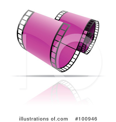 Royalty-Free (RF) Film Strip Clipart Illustration by cidepix - Stock Sample #100946