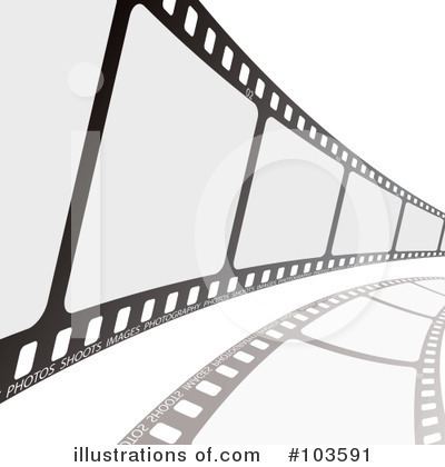 Royalty-Free (RF) Film Strip Clipart Illustration by michaeltravers - Stock Sample #103591