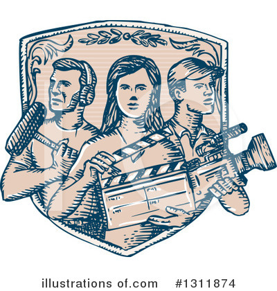 Royalty-Free (RF) Filming Clipart Illustration by patrimonio - Stock Sample #1311874
