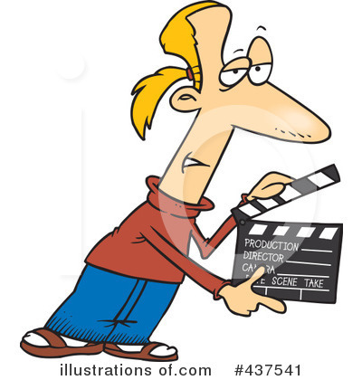 Royalty-Free (RF) Filming Clipart Illustration by toonaday - Stock Sample #437541