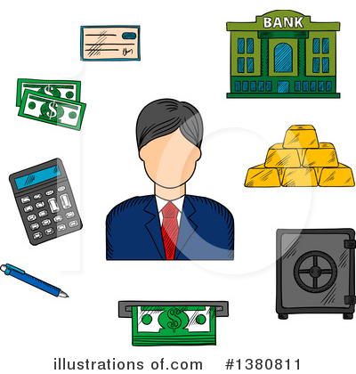 Bank Clipart #1380811 by Vector Tradition SM