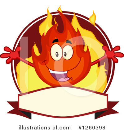 Royalty-Free (RF) Fire Character Clipart Illustration by Hit Toon - Stock Sample #1260398