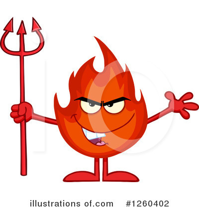 Royalty-Free (RF) Fire Character Clipart Illustration by Hit Toon - Stock Sample #1260402