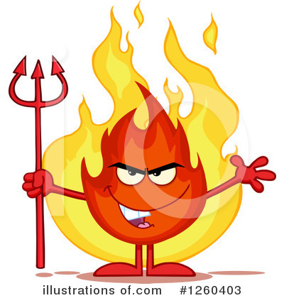 Fire Character Clipart #1260403 by Hit Toon