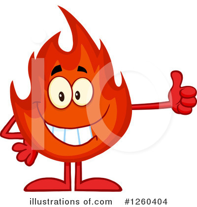 Flame Character Clipart #1260404 by Hit Toon
