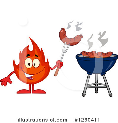Royalty-Free (RF) Fire Character Clipart Illustration by Hit Toon - Stock Sample #1260411