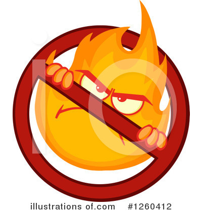 Royalty-Free (RF) Fire Character Clipart Illustration by Hit Toon - Stock Sample #1260412