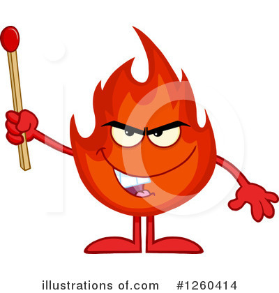 Fire Character Clipart #1260414 by Hit Toon