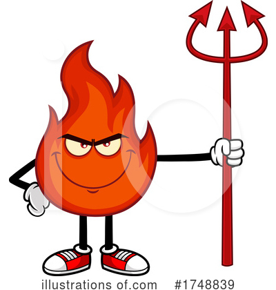 Fire Character Clipart #1748839 by Hit Toon