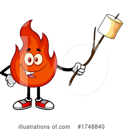 Fire Character Clipart #1748840 by Hit Toon